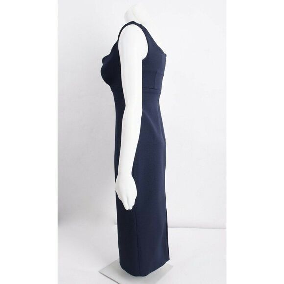 Cinq a Sept Womans Navy Blue Garnet Sheath Dress Night out Size 4 Off Shoulder - Picture 3 of 7